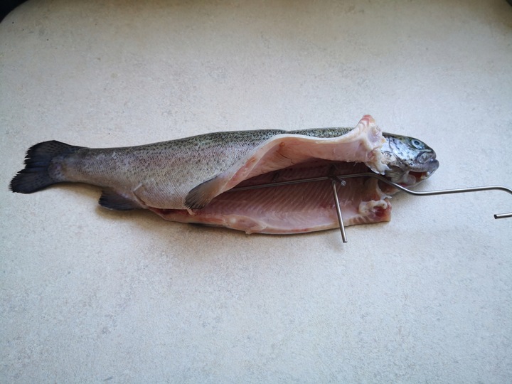 Hak haczyk wędzarniczy do wędzenia ryb potrójne z rozpórką 10 szt. ZUT