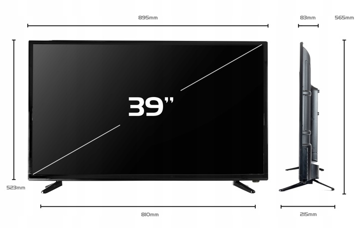 Telewizor LED Emax E390HX-V3 39" HD Ready czarny