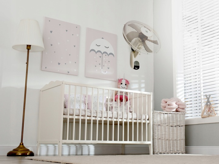 WENTYLATOR ŚCIENNY z PILOTEM Wiatrak na Ścianę BIAŁY 45W OSCYLACJA