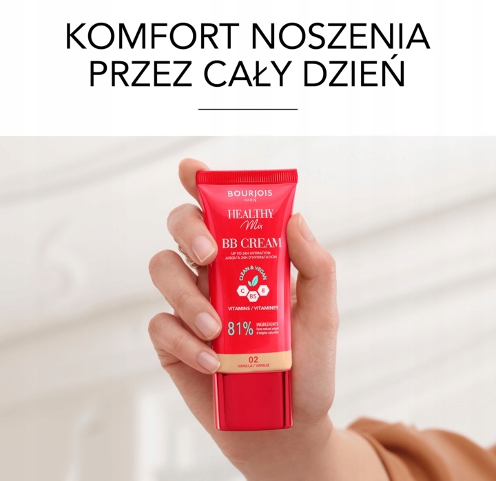 Bourjois Healthy Mix BB Cream lekki krem BB do twarzy 02 Vanilla 30ml