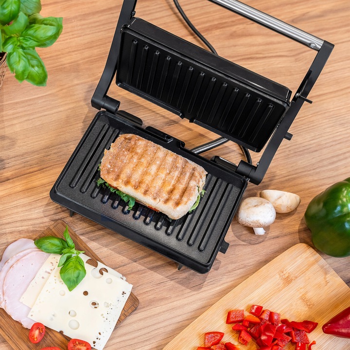 Opiekacz do kanapek panini grill toster sandwich 1000W 3 pozycje Teesa