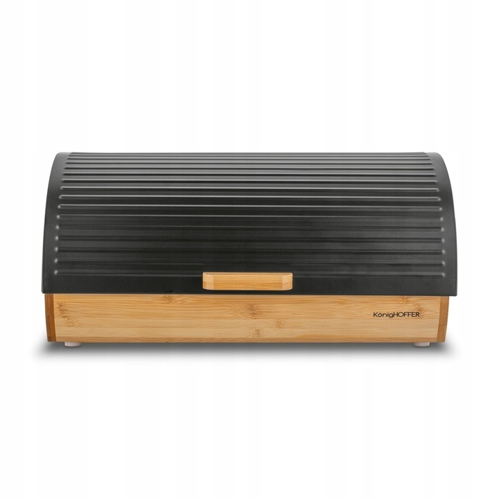 CHLEBAK Bambusowy POJEMNIK na CHLEB SOLIDNY Czarny Konighoffer Fushion