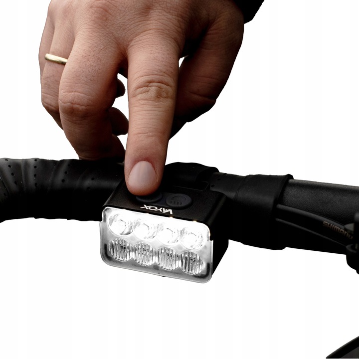 LAMPKA ROWEROWA PRZÓD 8xLED MOCNA JASNA 900LM OŚWIETLENIE ROWER USB-C VAYOX