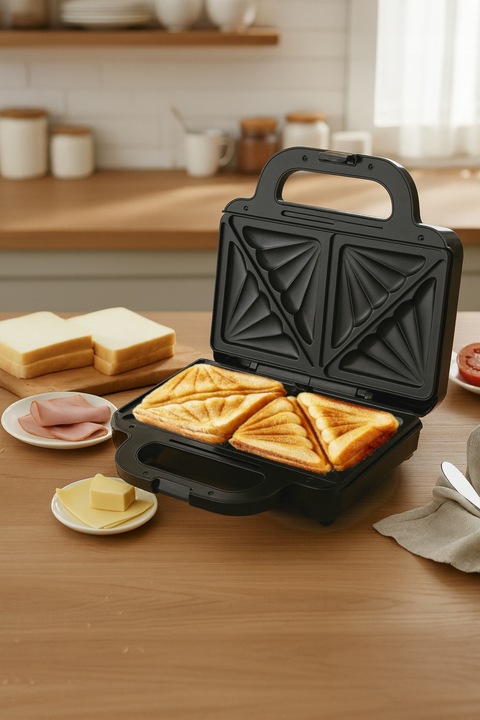 TOSTER OPIEKACZ DO KANAPEK TOSTÓW SANDWICH 1000W STAL NIERDZEWNA