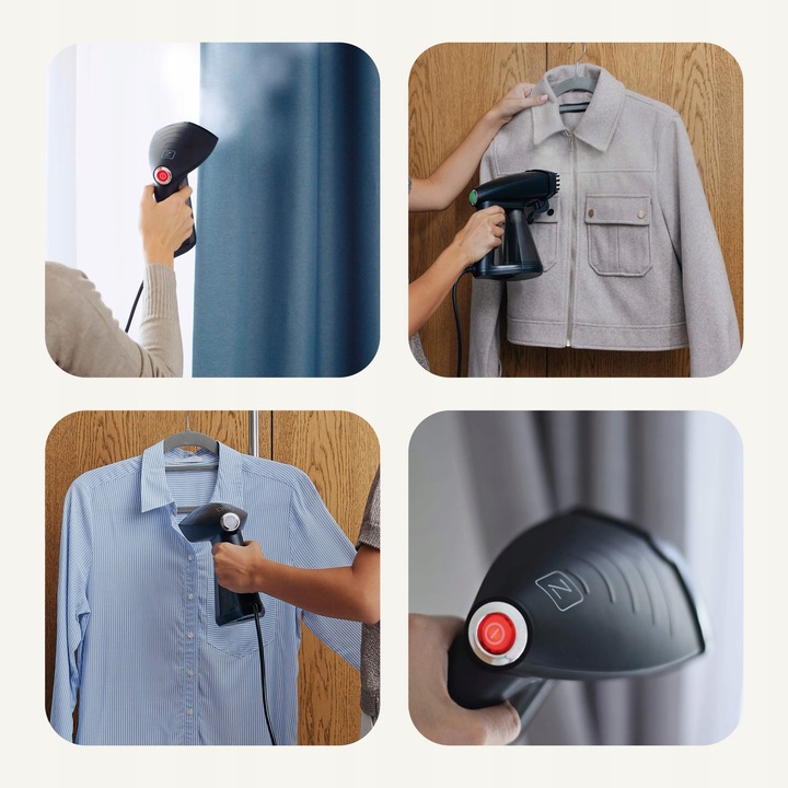 Parownica do ubrań Steamer Ręczna Regulacja Pary 30 g/min 40 sek+