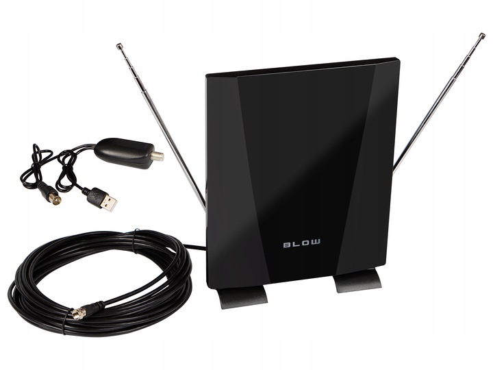 ANTENA AKTYWNA POKOJOWA ZEWNĘTRZNA TV LTE 4K FHD DVB-T2 MUX8 USB