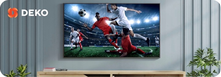 Antena Pokojowa DVBT2 Wewnętrzna HEVC Deko TV Naziemna 28Db Wzmacniacz