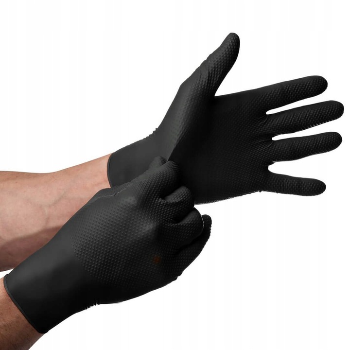 Rękawice Nitrylowe Mercator GOGRIP BLACK Czarne a50 XL