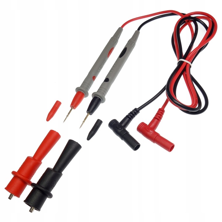 KABLE PRZEWODY DO MIERNIKA CIENKA IGŁA Elastyczne ILIKONOWE + KROKODYLKI