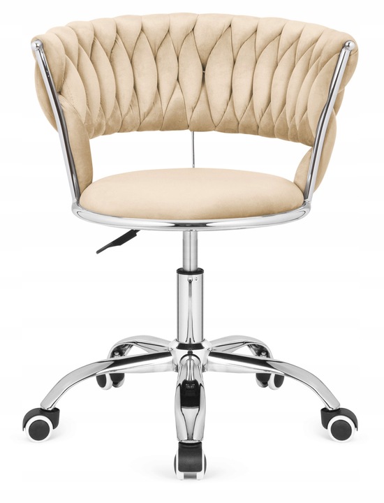 Krzesło obrotowe do biurka ucznia gabinetu regulowane welurowe