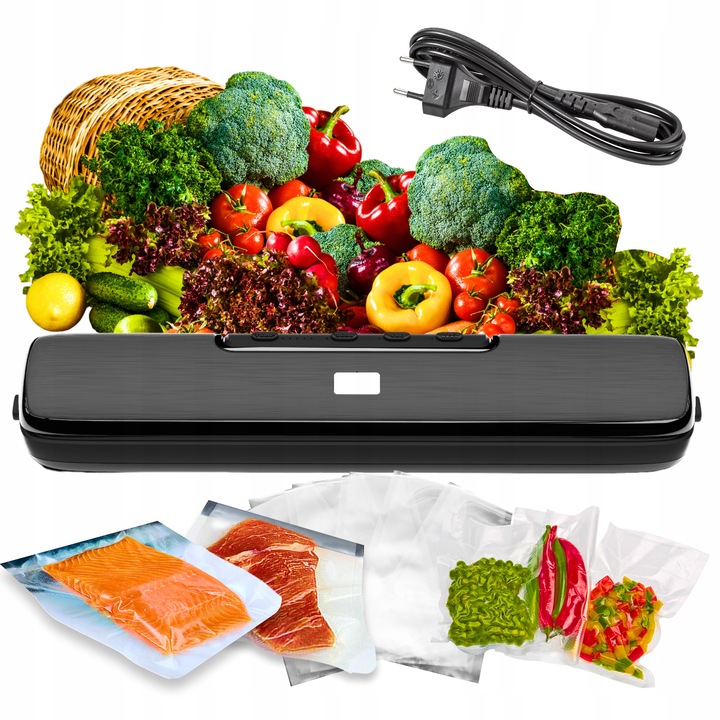 ZGRZEWARKA PRÓŻNIOWA DO ŻYWNOŚCI PAKOWARKA O MOCY 135W + ZESTAW WORKÓW XXL