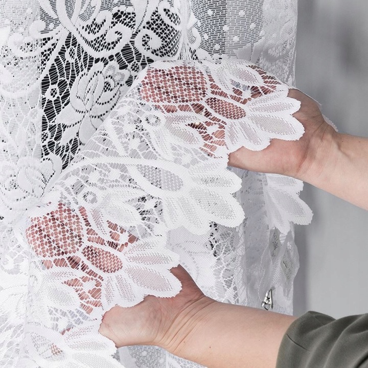 Firana żakardowa DEMETRIA 400x160cm (gotowa) z łukiem