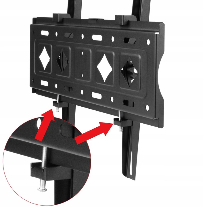 Super Mocny Uchwyt do Telewizora 25-80 cali 80kg Regulacja nachylenia