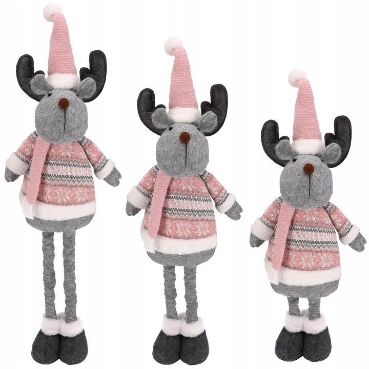 RENIFER świąteczny DUŻY dekoracja ŁOŚ figurka