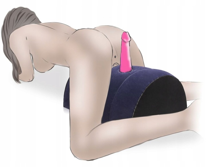 DMUCHANA PODUSZKA DO KAMASUTRY Z OTWOREM NA DILDO