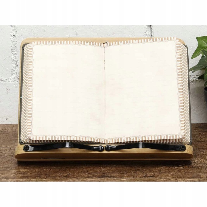 Stojak Podstawka na Książkę Bambusowa Regulowana Podpórka pod Tablet