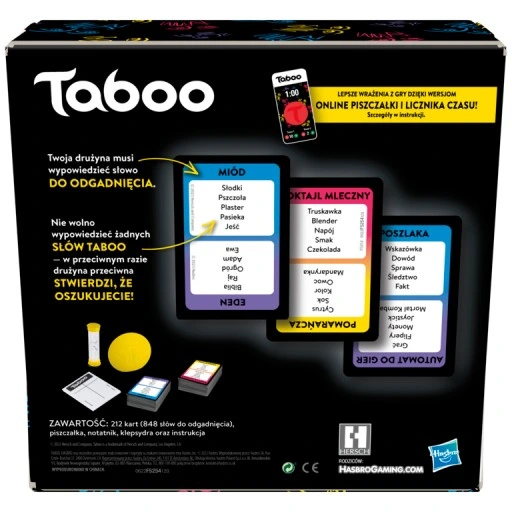 HASBRO Gra imprezowa Taboo gra niewypowiedzianych słów polska wersja F5254