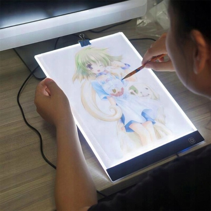 TABLET GRAFICZNY XL LED - PREZENT NA ŚWIĘTA - DESKA KREŚLARSKA PODŚWIETLANA