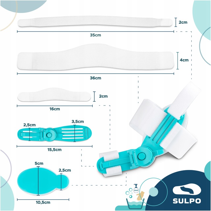 Aparat korygujący ułożenie dużego palca korektor na haluksy dzień i noc