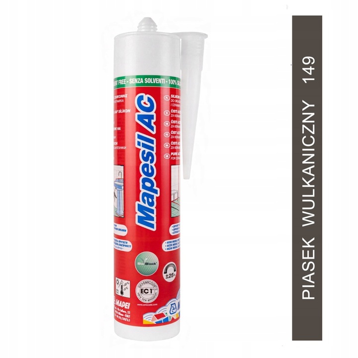 MAPEI Silikon Sanitarny Mapesil AC 149 PIASEK WULKANICZNY 310ml