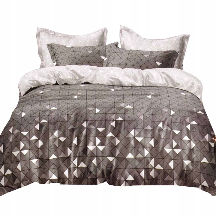 KOMPLET POŚCIELI BAWEŁNIANA 140x200 BAWEŁNA NOWOCZESNA DWUSTRONNA WZORY 3D