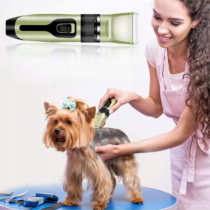 MASZYNKA DO STRZYŻENIA PSÓW PSA KOTA ZWIERZĄT ZESTAW CICHA PROFESJONALNA