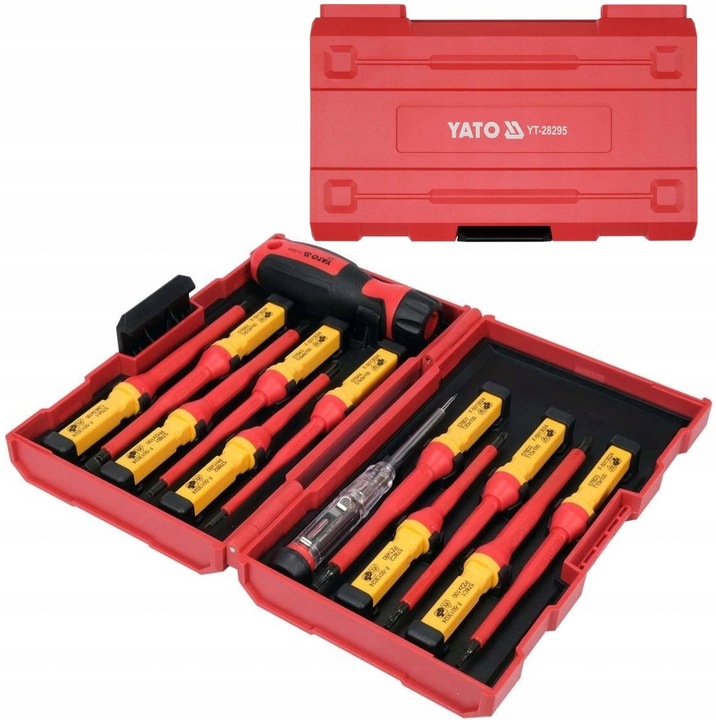 YATO KOMPLET ZESTAW WKRĘTAKÓW IZOLOWANYCH VDE 13 ELEMENTÓW ETUI YT-28295