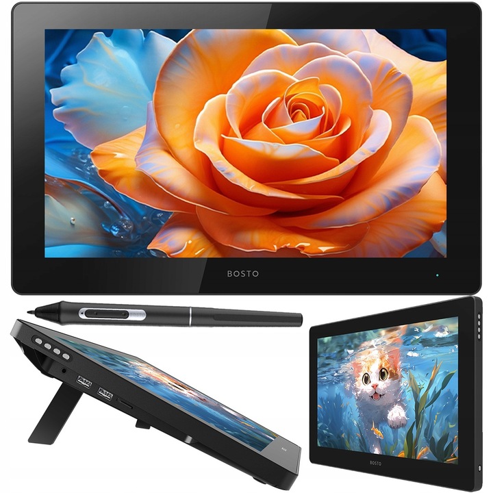 BOSTO BT-16HD 2024 Profesjonalny Tablet graficzny z piórem 16384 st 15,6"