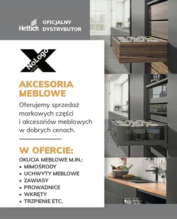 Zawias specjalny - zawias środkowy do drzwi składanych, przykręcany