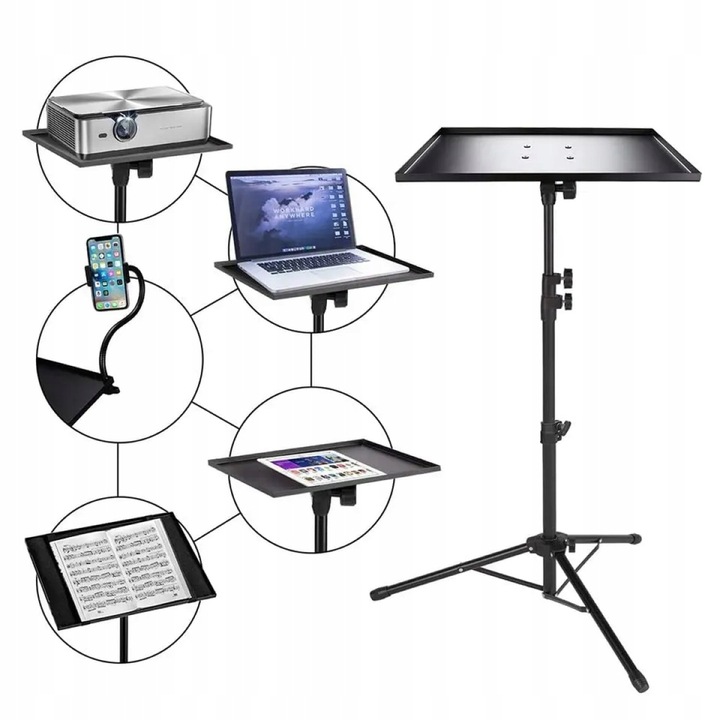 Statyw pod Laptopa, Projektor, Stojak, Podstawka, Regulowany, Tripod