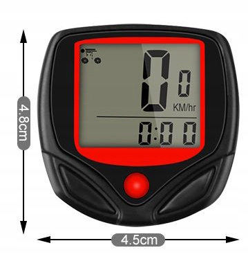 LICZNIK ROWEROWY WODOODPORNY PRĘDKOŚCIOMIERZ LCD PRĘDKOŚĆ PRZEBIEG ZEGAR