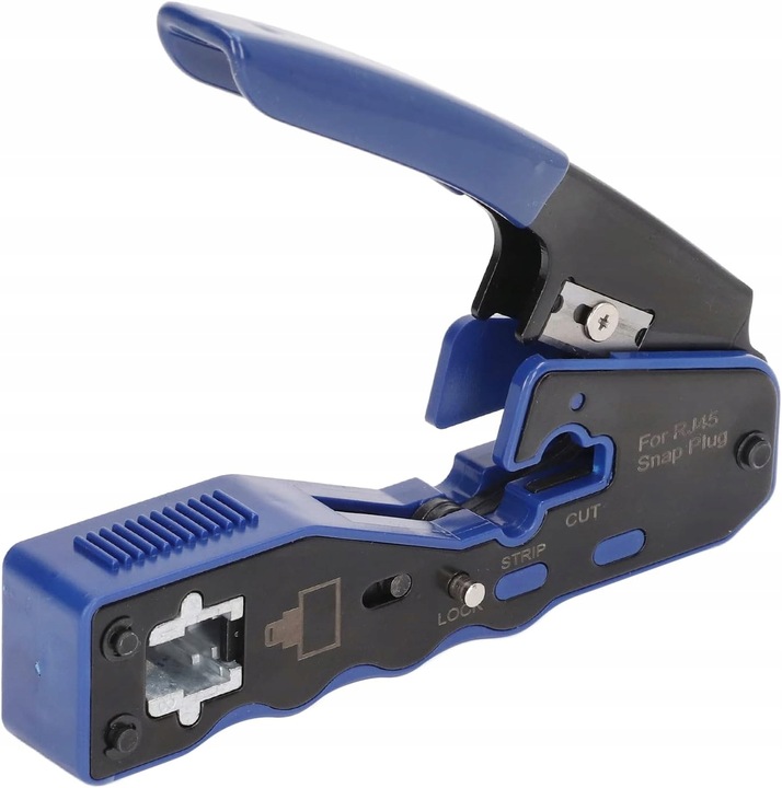 ZACISKARKA WTYKÓW PRZELOTOWYCH RJ45 PASS THROUGH ŚCIĄGACZ IZOLACJI STRIPPER