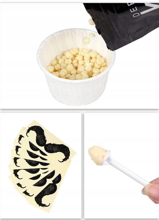 Wosk do depilacji uszu nosa zestaw dla mężczyzn i kobiet z woskiem