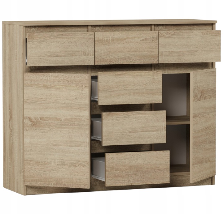 KOMODA 98CM SZAFKA 6 SZUFLAD SONOMA S62D