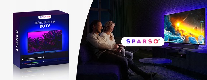 TAŚMA LED RGB 3M USB LEDY DO TV Podświetlenie Telewizora NA PILOTA