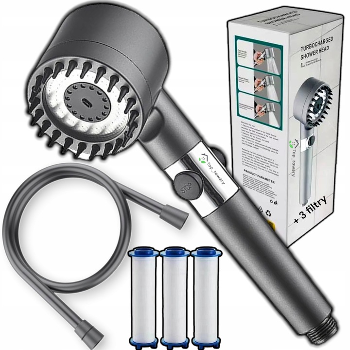 SŁUCHAWKA GŁOWICA PRYSZNICOWA OSZCZĘDNA Z FILTREM Z FUNKCJĄ MASAŻU 4