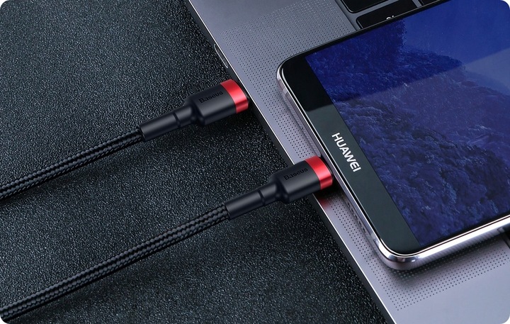 BASEUS MOCNY KABEL USB-C SZYBKIE ŁADOWANIE TYP-C TYPE-C PD 60W QC 3.0 1M