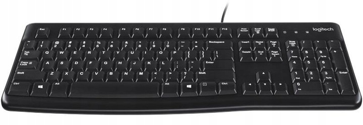 Klawiatura przewodowa Logitech K120 USB Czarna Business US Cicha 920-002479