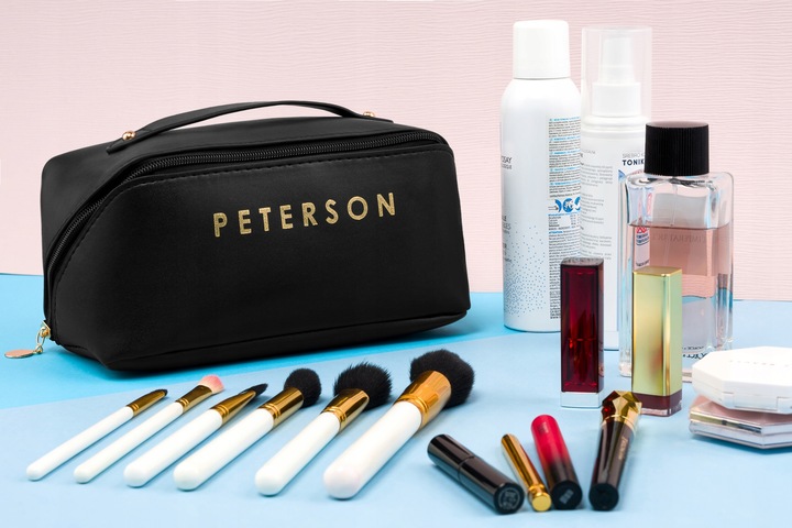 Kosmetyczka męska czarna podróżna turystyczna saszetka organizer