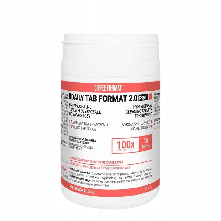 Tabletki do czyszczenia ekspresu 100szt 2g Coffee Format Daily Tab 2
