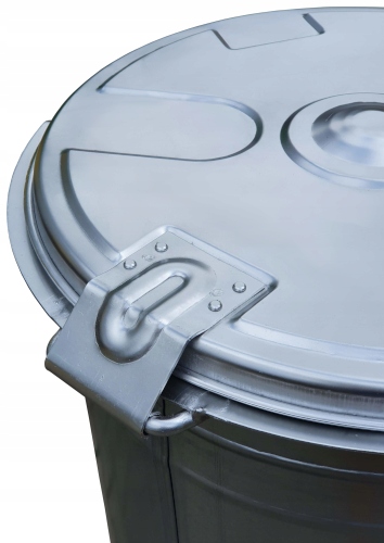 Pojemnik metalowy na śmieci popiół 110l ocynk koła