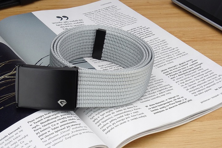 Paski 2x PARCIAK SZEROKI CZARNY+SZARY KLASYCZNE