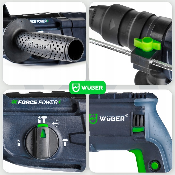 MŁOTOWIERTARKA UDAROWA 4000BPM 230V WIERTARKA 2500W 4J SDS+SAMOZACISK