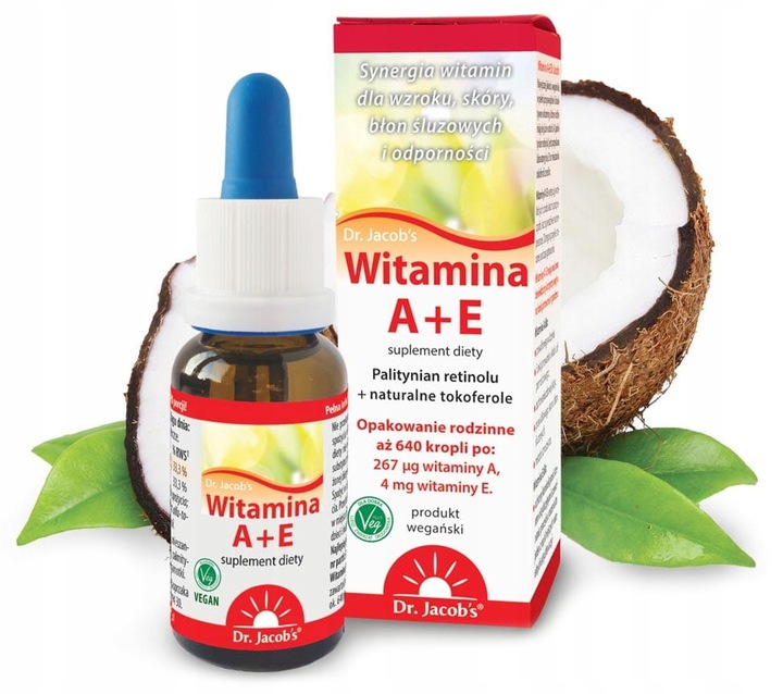 Dr Jacobs NATURALNA Witamina A + E tokoferole KROPLE