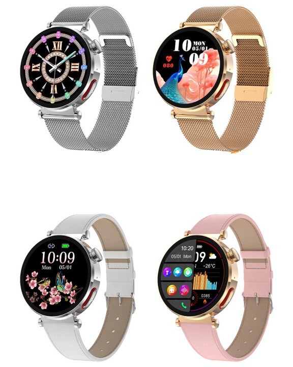 SMARTWATCH ZEGAREK DAMSKI POMIAR CUKRU EKG HRV PPG CIŚNIENIE SZKŁO MENU PL