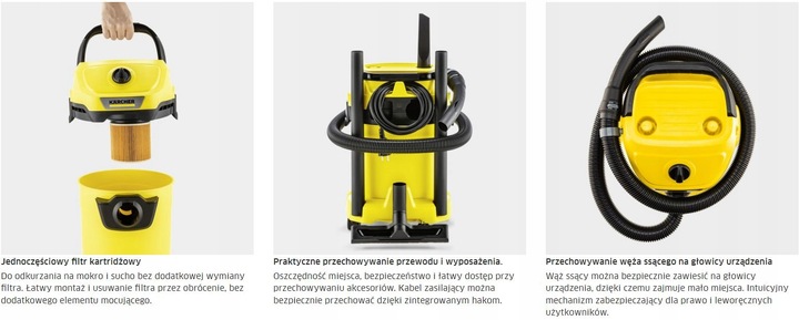 ODKURZACZ KARCHER WD 3 V-17/4/20 PRZEMYSŁOWY WD3