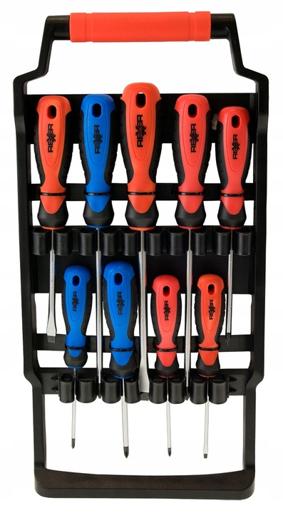 ZESTAW ŚRUBOKRĘTÓW WKRĘTAKÓW Z MAGNESEM 9 szt.