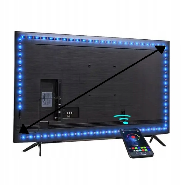 Taśma LED TV Telewizora Podświetlenie RGB USB Pilot Aplikacja
