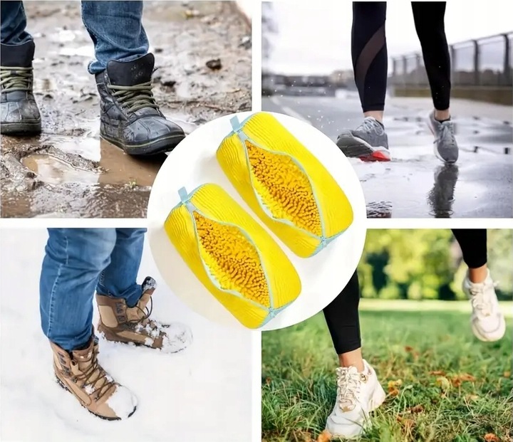 Worek do prania butów do prania źółty z mikrofibrą