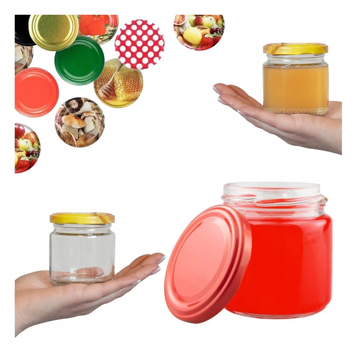 Słoik 200ML + WIECZKO FI66 DŻEM PRZETWORY PASZTET KONFITURA DESERY